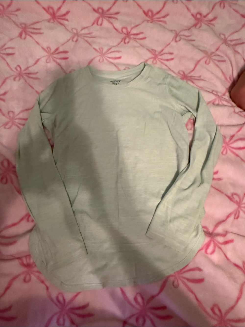Old Navy Pale Mint Green Long Sleeve Tee for Kids